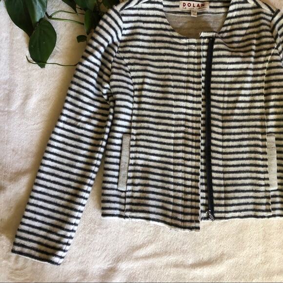 Anthropologie Dolan Striped Soft Moto Jacket - Picture 3 of 6